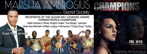 The DMV Honors will host a special event where 6 of DC's Boxing Champions will be honored by Sugar Ray Leonard with a specail performance by Marsha Ambrosius